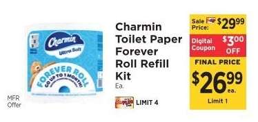 Charmin Toilet Paper Forever Roll Refill Kit