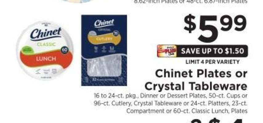 Chinet Plates or Crystal Tableware