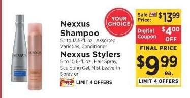 NEXXUS Shampoo or NEXXUS Stylers