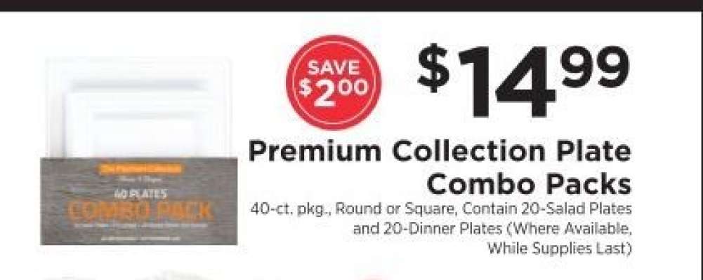Premium Collection Plate Combo Packs
