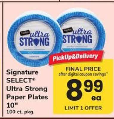 Signature SELECT Ultra Strong Paper Plates