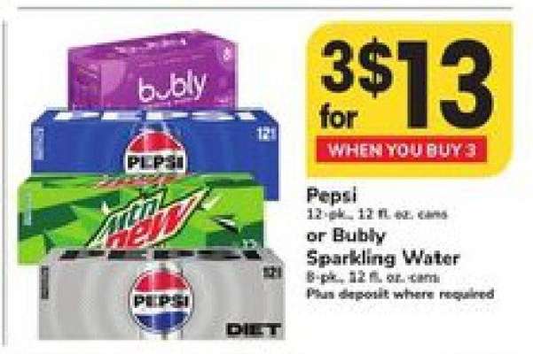 Pepsi or Bubly Sparkling Water