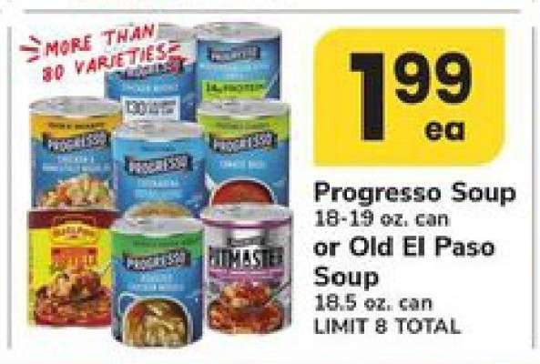 Progresso Soup or Old El Paso Soup