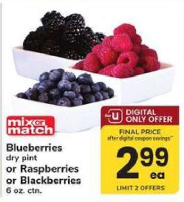 Blueberries, Raspberries or Blackberries