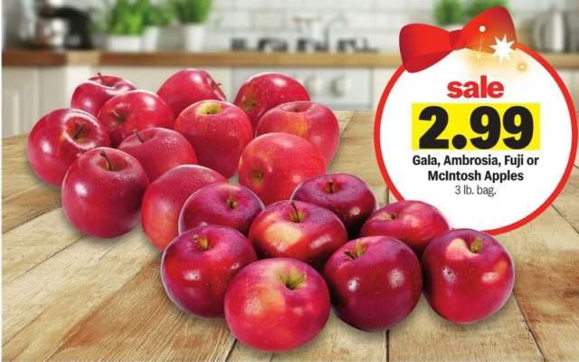 Gala, Ambrosia, Fuji or McIntosh Apples