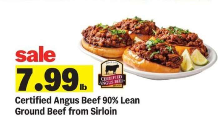 Certified Angus Beef 90% Lean Ground Beef from Sirloin