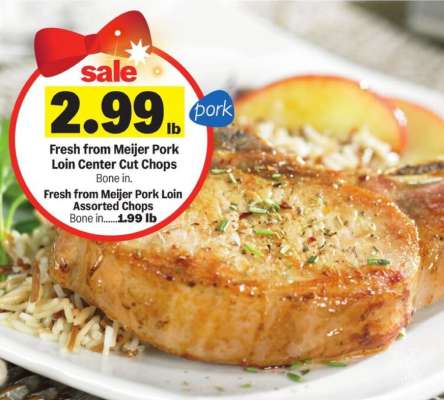 Fresh from Meijer Pork Loin Center Cut Chops