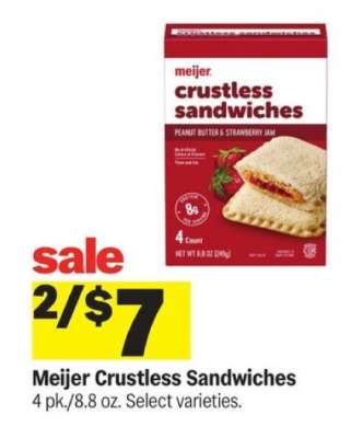 Meijer Crustless Sandwiches