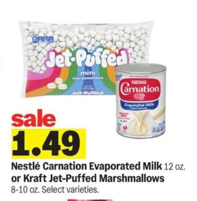 Nestlé Carnation Evaporated Milk or Kraft Jet-Puffed Marshmallows