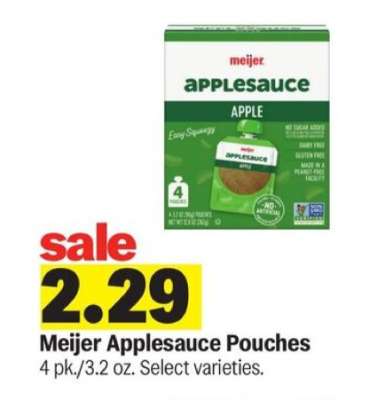 Meijer Applesauce Pouches