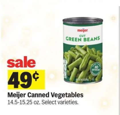 Meijer Canned Vegetables