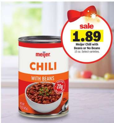 Meijer Chili with Beans or No Beans