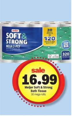 Meijer Soft & Strong Bath Tissue