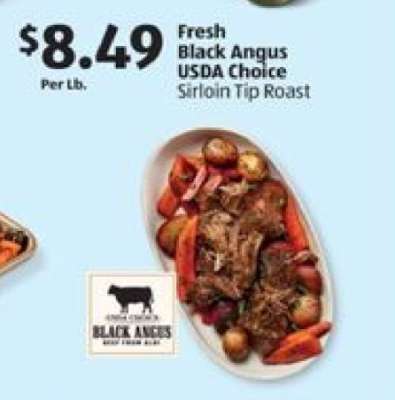 Fresh Black Angus USDA Choice Sirloin Tip Roast