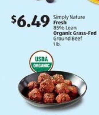 Simply Nature Fresh Organic Grass-Fed Ground Beef