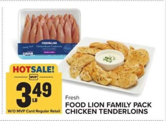 Food Lion Family Pack Chicken Tenderloins