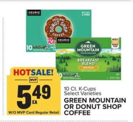 Green Mountain or Donut Shop Coffee