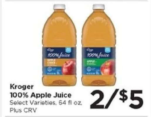 Kroger 100% Apple Juice