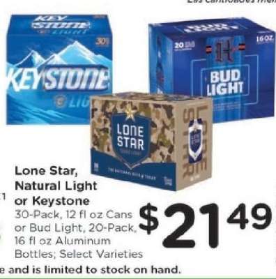 Lone Star, Natural Light or Keystone