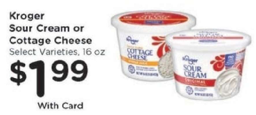 Kroger Sour Cream or Cottage Cheese