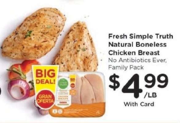 Fresh Simple Truth Natural Boneless Chicken Breast