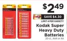 Kodak Super Heavy Duty Batteries