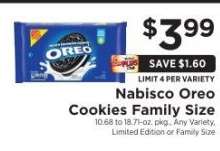 Nabisco Oreo Cookies Family Size
