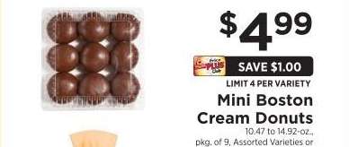 Mini Boston Cream Donuts