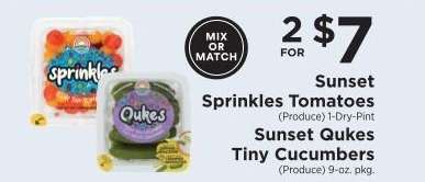 Sunset Sprinkles Tomatoes & Sunset Qukes Tiny Cucumbers