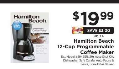 Hamilton Beach 12 Cup Programmable Coffee Maker