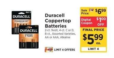 Duracell Coppertop Batteries*