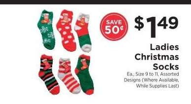 Ladies Christmas Socks