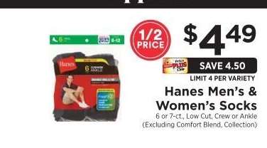 Hanes Men's & Women's Socks
