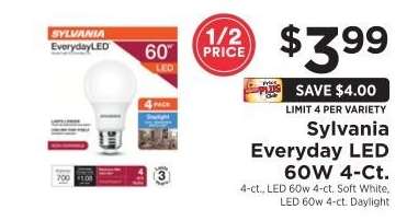 Sylvania Everyday LED 60W 4-Ct.