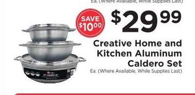 Creative Home and Kitchen Aluminum Caldero Set
