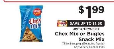 Chex Mix or Bugles Snack Mix