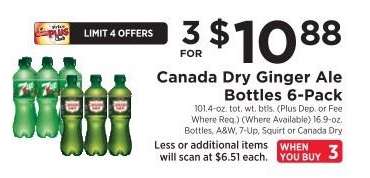 Canada Dry Ginger Ale Bottles 6-Pack