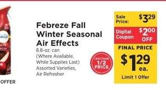 Febreze Fall Winter Seasonal Air Effects