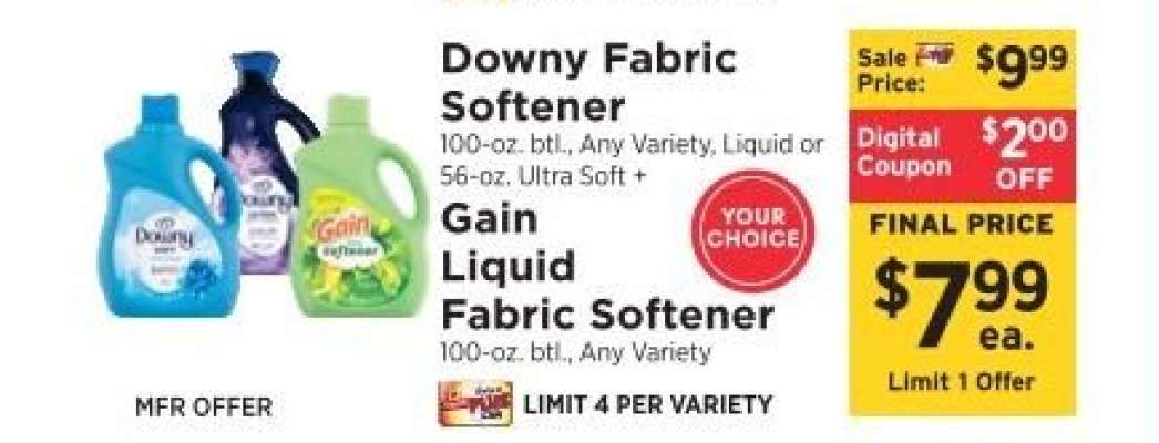 Downy Fabric Softener / Gain Liquid Fabric Softener