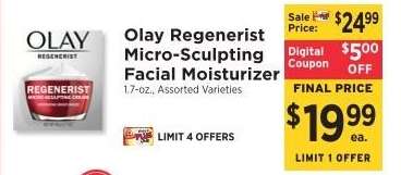 Olay Regenerist Micro-Sculpting Facial Moisturizer