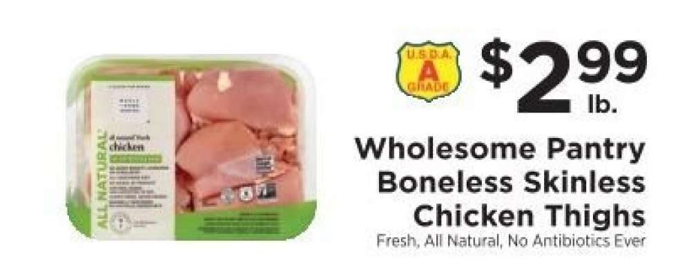 Wholesome Pantry Boneless Skinless Chicken Thighs