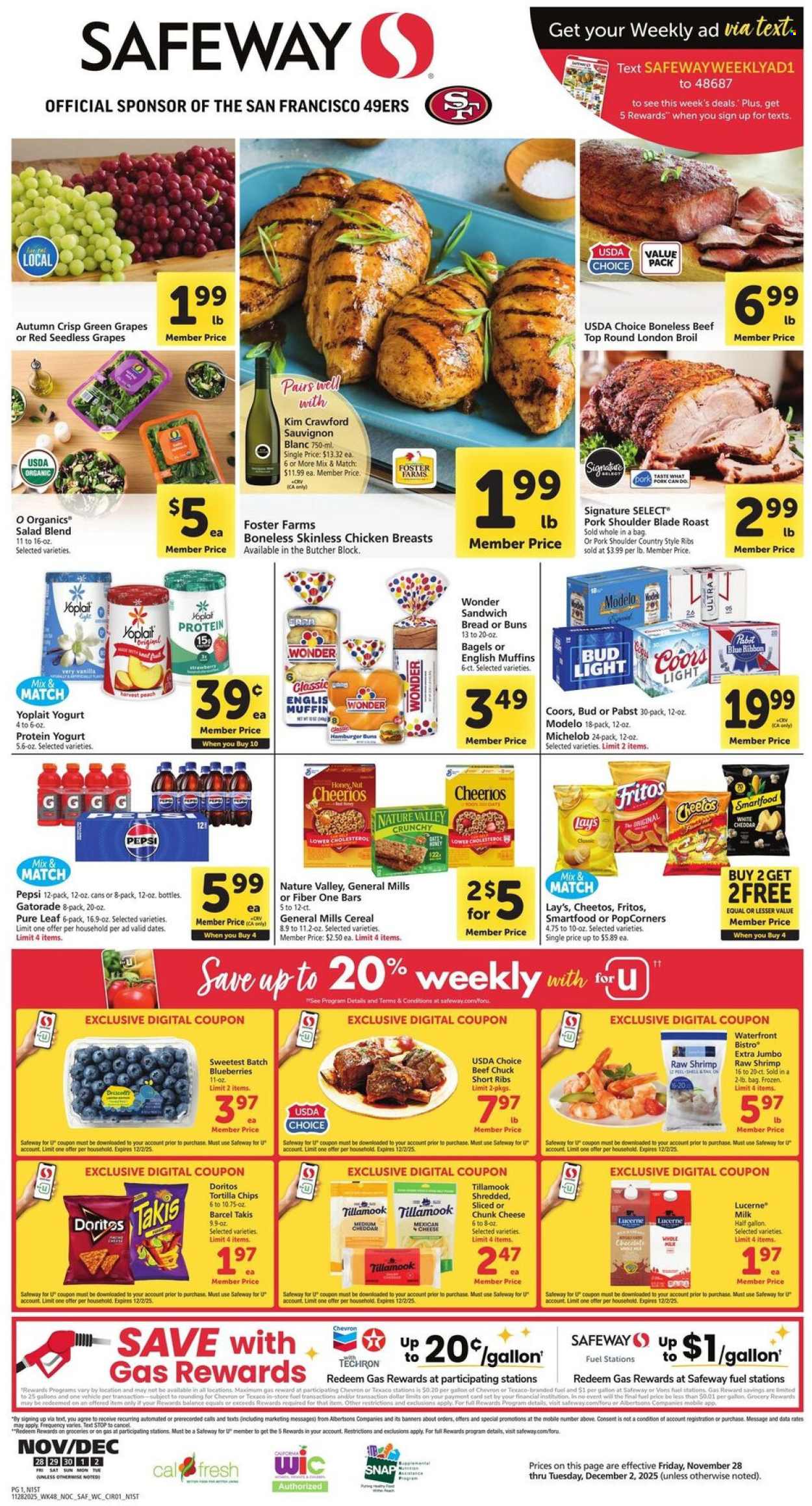 Safeway ad - 11/28/2025 - 12/02/2025. Page 1