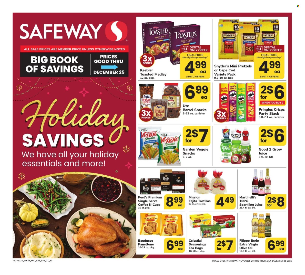 Safeway ad - 11/28/2025 - 12/25/2025. Page 1