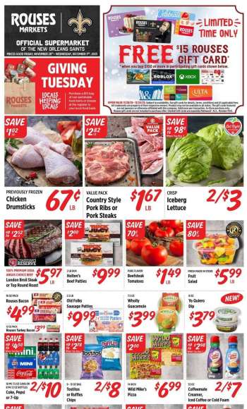 Rouses Markets Flyer - 11/28/2025 - 12/03/2025.