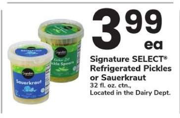 Signature SELECT Refrigerated Pickles or Sauerkraut