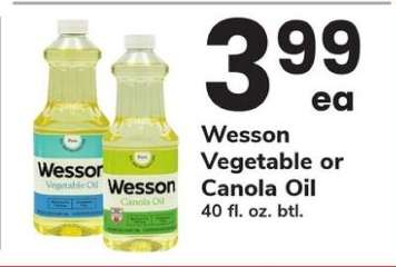 Wesson Vegetable or Canola Oil