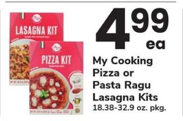 My Cooking Pizza or Pasta Ragu Lasagna Kits