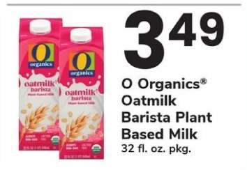 O Organics Oatmilk Barista Plant Based Milk