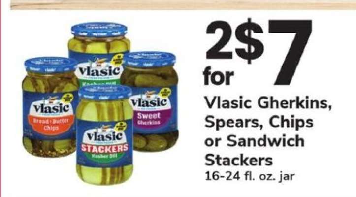 Vlasic Gherkins, Spears, Chips or Sandwich Stackers
