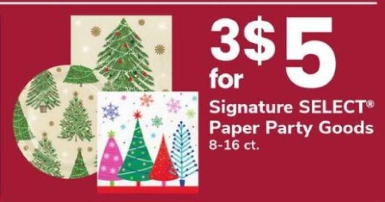 Signature Select Paper Party Goods